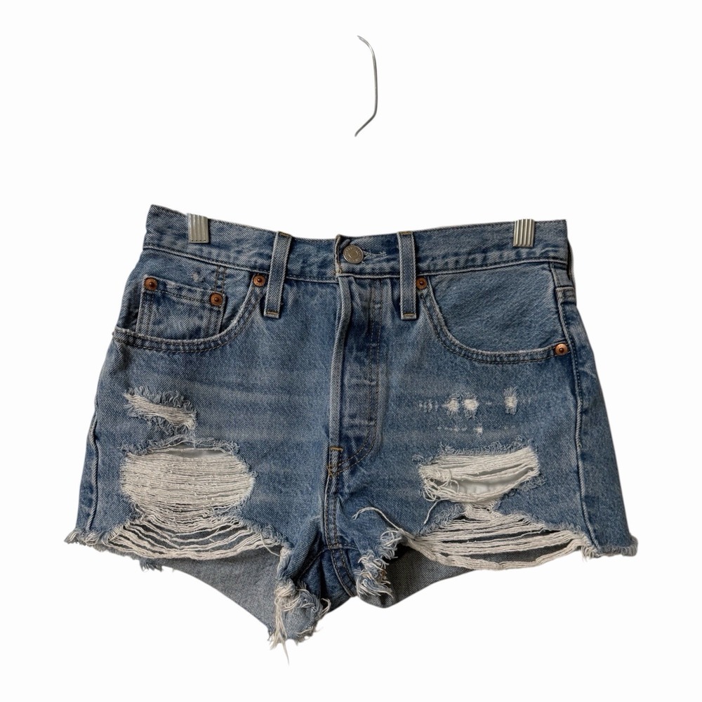 Levi's 501 Distressed Cutoff Denim Shorts